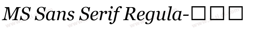 MS Sans Serif Regula字体转换